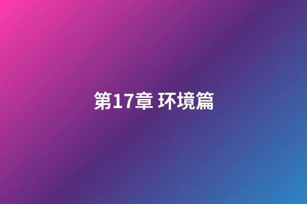 第17章 环境篇